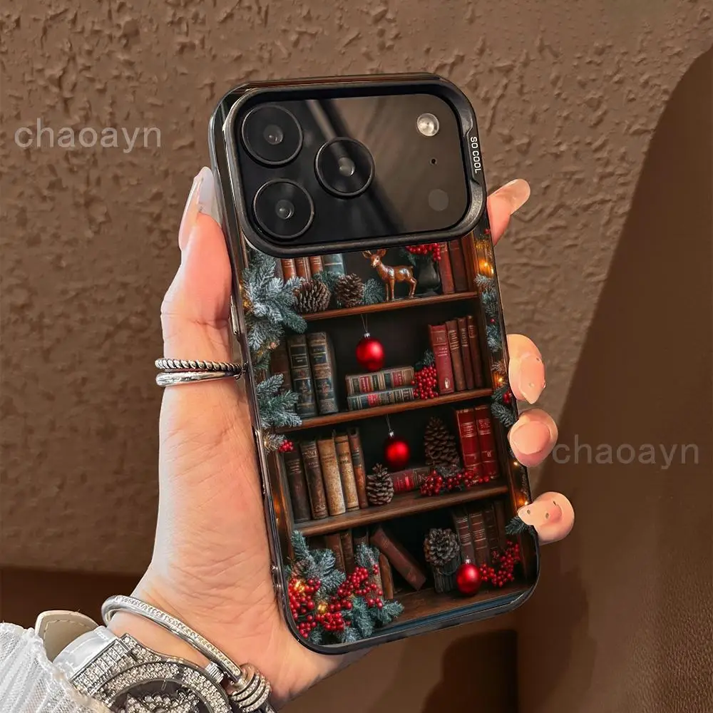 

Bookshelf pattern Phone Case case for iPhone17 16 15 14 13 12 11 Pro/ Max/Plus shock-proof rear cover anti-fingerprint