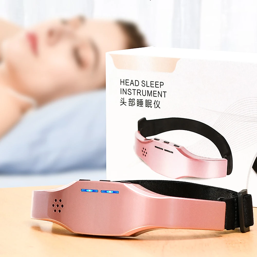 Electric Headache ＆ Migraine Relief Head Massager Insomnia Therapy Release Stress Sleep Monitor Relax Health Care Sleeping Devic