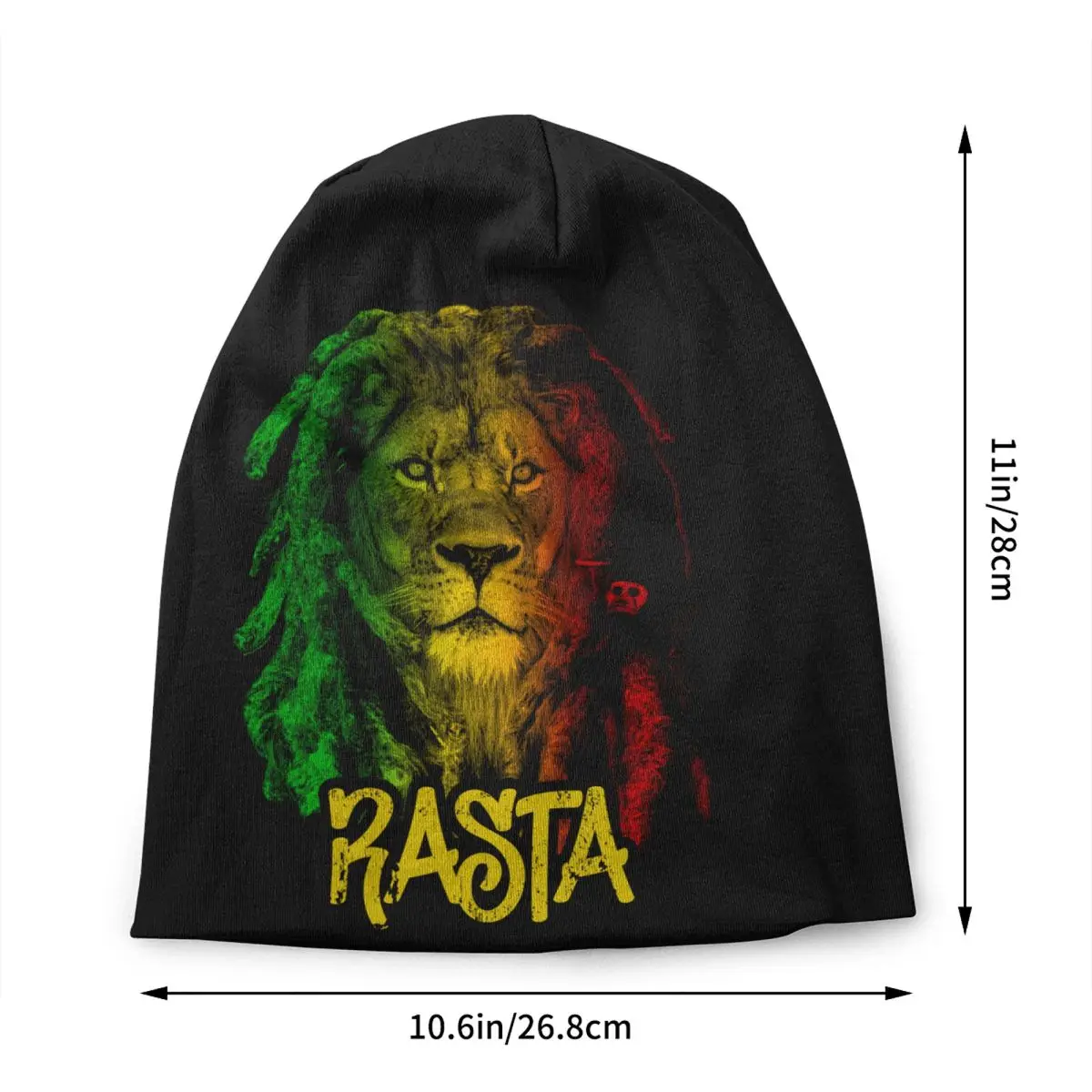 Custom Jamaica Flag Rasta Skullies Beanies Caps Cool Winter Warm Men Women Knit Hats Adult Unisex Jamaican Pride Bonnet Hats view 2