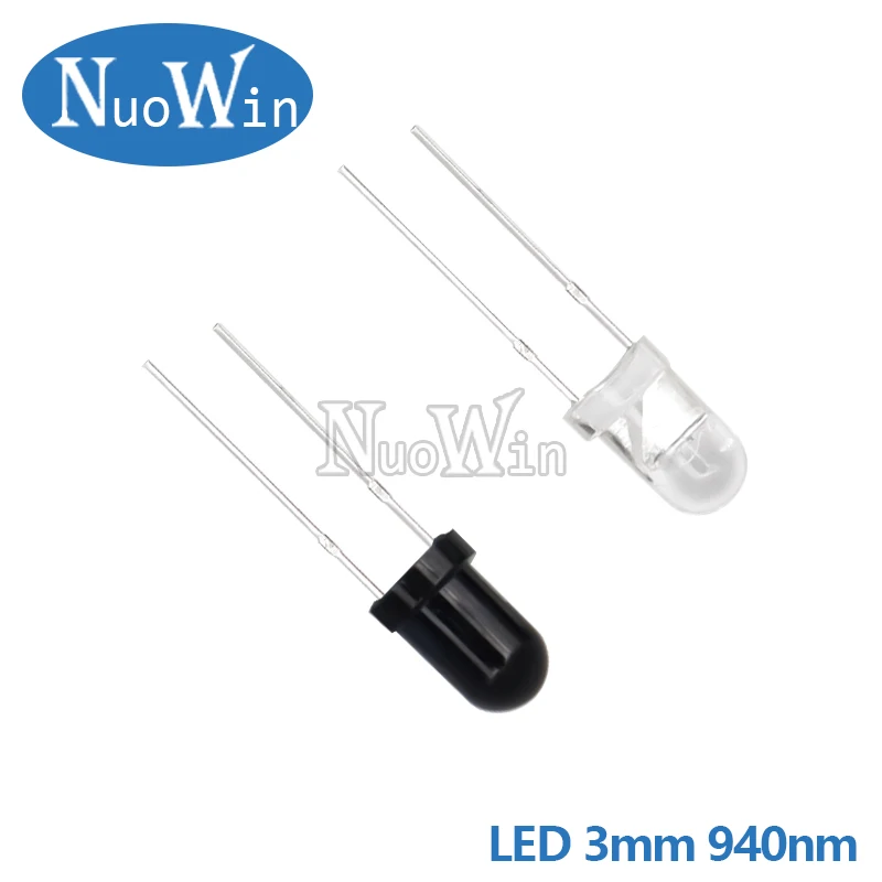 10 pairs 3mm 5mm 940nm LEDs Infrared Emitter and IR Receiver Diode for arduino