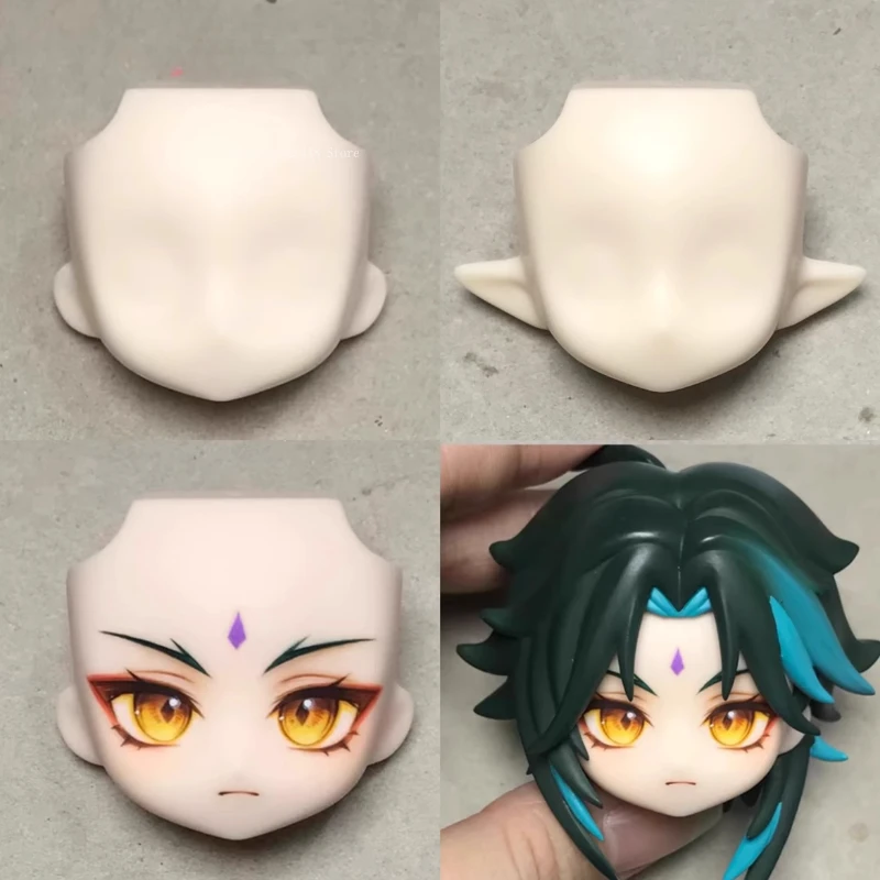 Pointy Face Gsc White Muscle No Mouth Blank Face Shell Ob11 Elf Ear Mint Small Nest Handmade DIY Doll Eyes and Mouth Face Shell