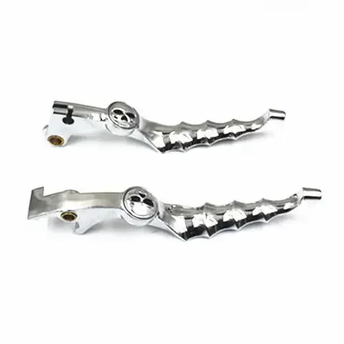 Pair Motorcycle Chrome Skull Brake Clutch Levers For Honda Shadow 400 600 750 1100 CBR600 F1 F2 F3 F4 F4i