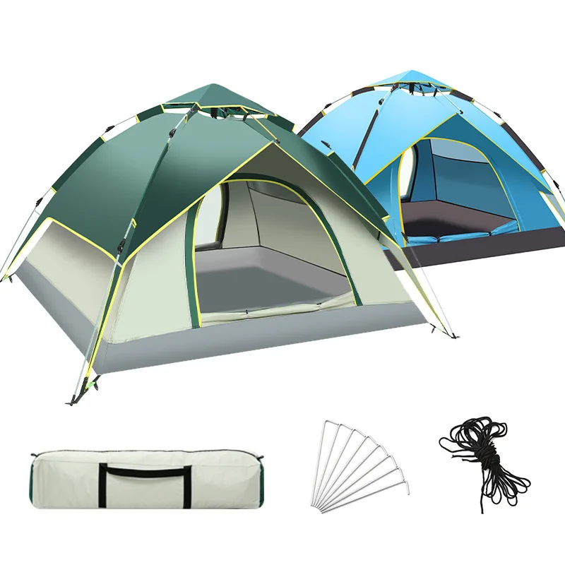 

3-4 Person Automatic Camping Tent Outdoor Quick Open Tents Two-layer Waterproof Tourist Tent Instant Setup Shelter Hiking Tents