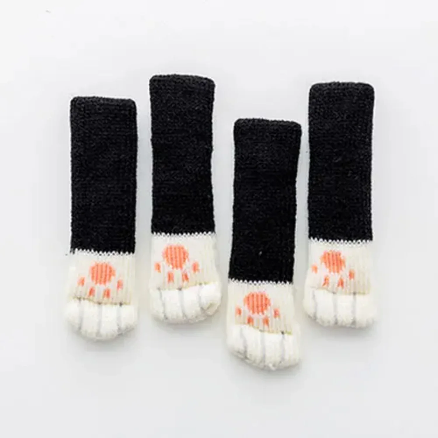 Enhance Your Furniture with this Adorable and Cute 4-Piece Knitted Cat Paw Chair and Table Leg Sleeves - Excellent Scalability a