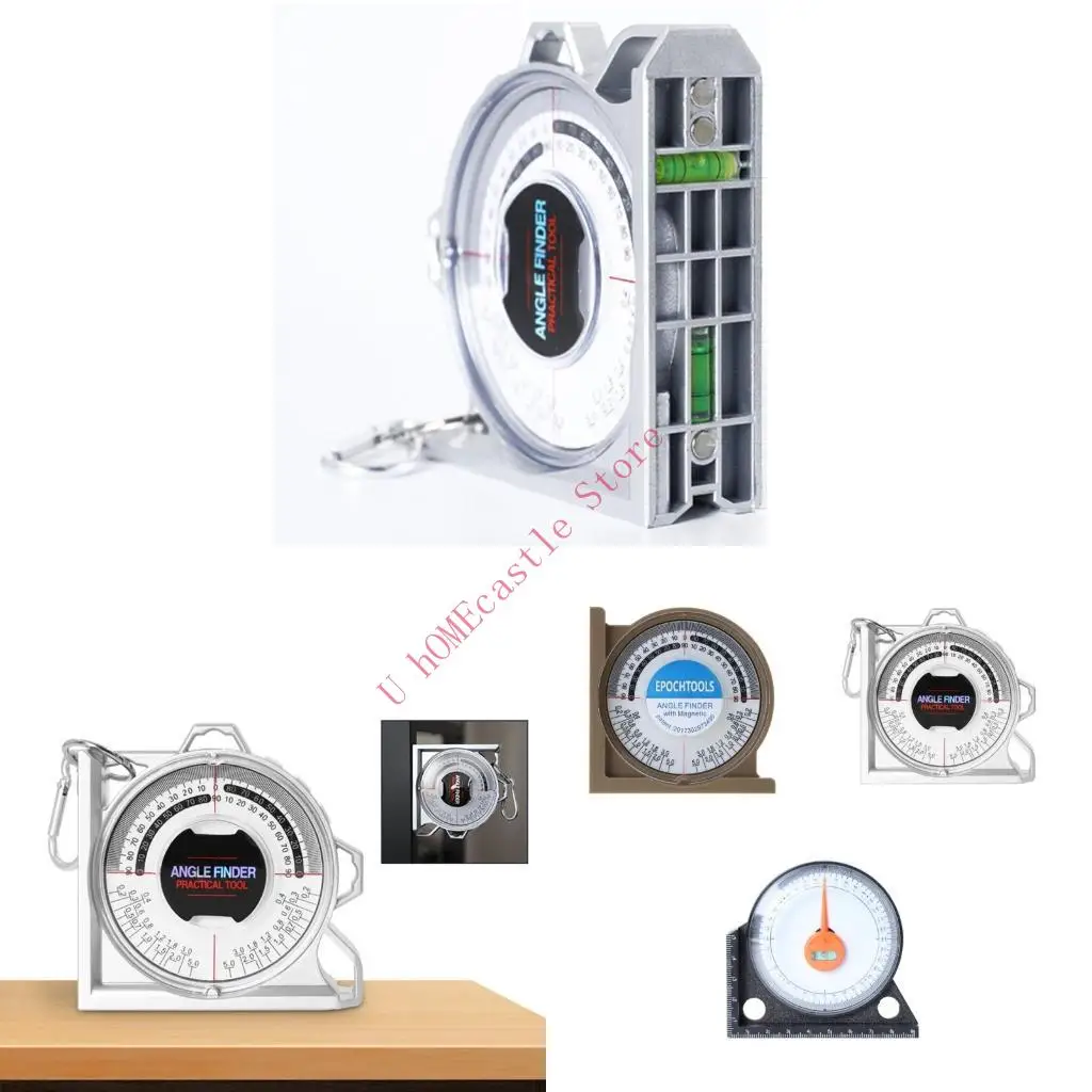 63HF Finder with Base Slope Protractor Inclinometer for Roof Stair Slope Drainage Angles Compact