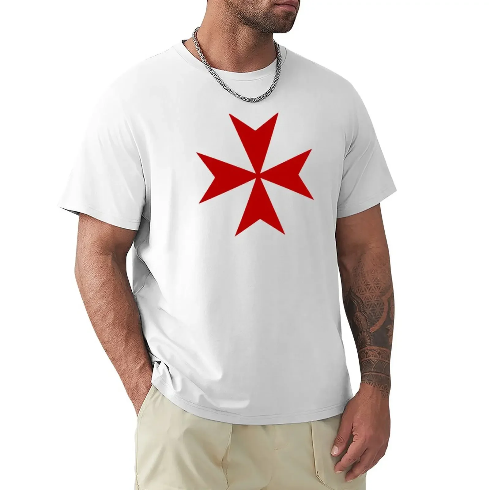 Maltese cross - Knights Templar - Holy Grail -The Crusades T-Shirt heavyweights blacks Aesthetic clothing Men's clothing