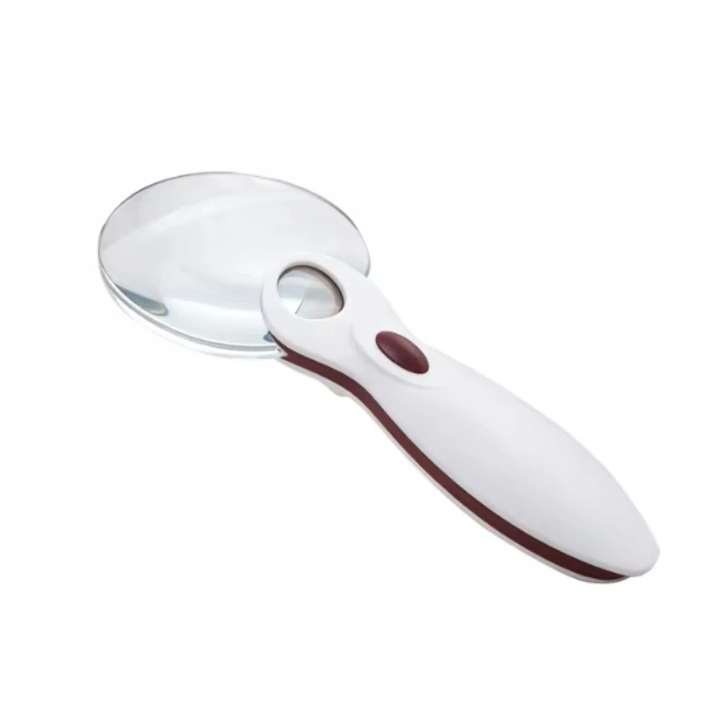 Handheld LED Magnifying Glass with Light – High-Definition Frameless Lens for Reading, Hobby, Inspection & Close-Up Work
