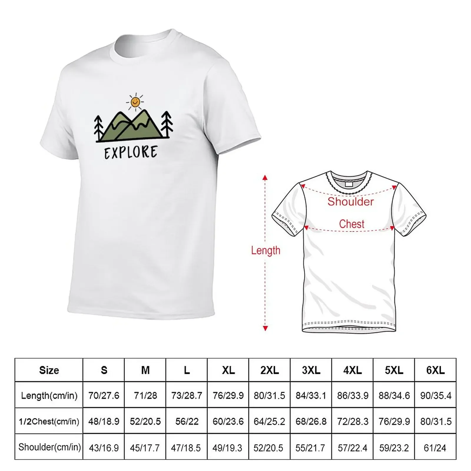 New Explore T-Shirt summer top oversized graphic tee graphic tee shirt men clothes