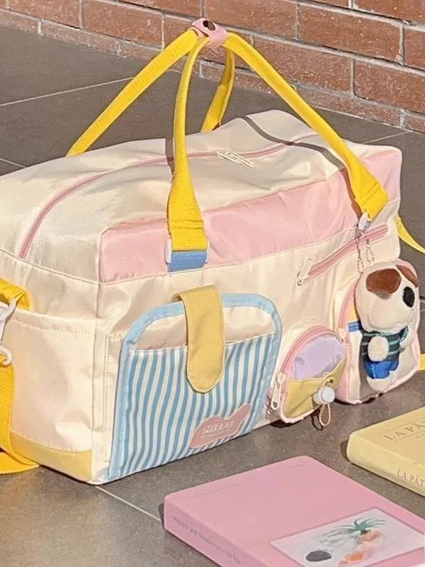 軽量大容量短期旅行用荷物バッグ-レディース-ハンドヘルドトラベル収納デリバリーバッグ-吊り下げ式スーツケース-トラベルバッグ