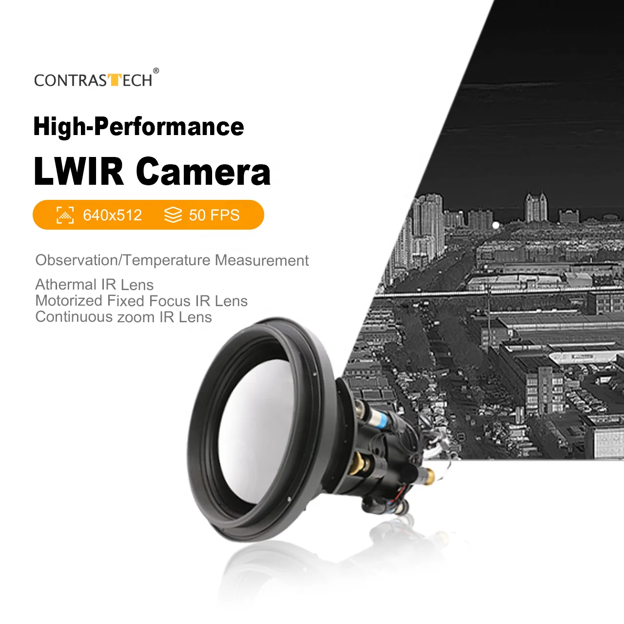 In stock 2026 Thermal Imaging 640x512 1-8x Digital Zoom LWIR Camera Module for Fire Security