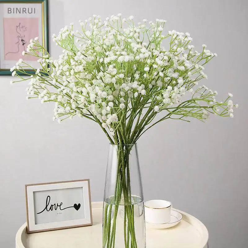 108Heads 63cm Babies Breath Artificial Flowers Plastic Gypsophila DIY Floral Bouquets For Handmade Wedding Party Home Decoration