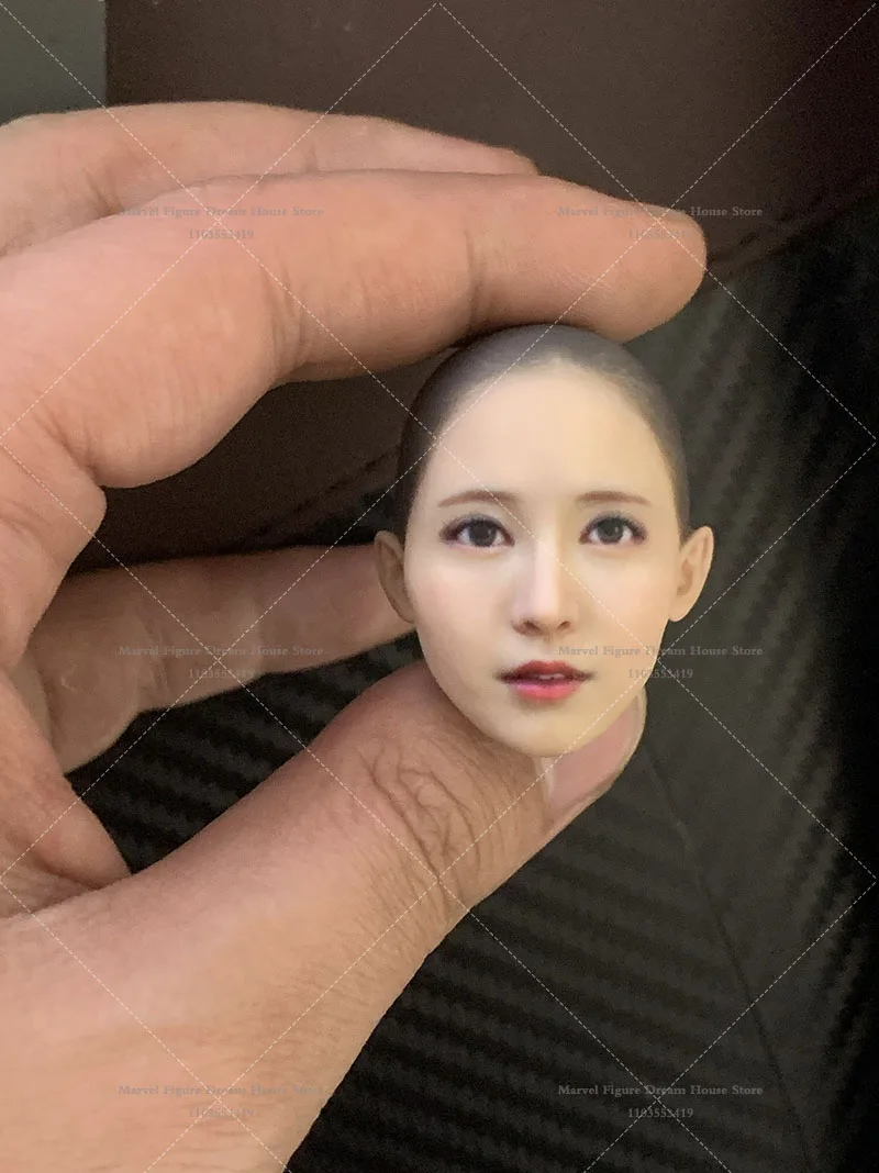 Realistisches bemaltes Harz Koreanische Schönheit Mikami Yua 1/12 1/6 Kopfskulptur Modell für 6 Zoll 12 Zoll weibliche Soldat Actionfigur