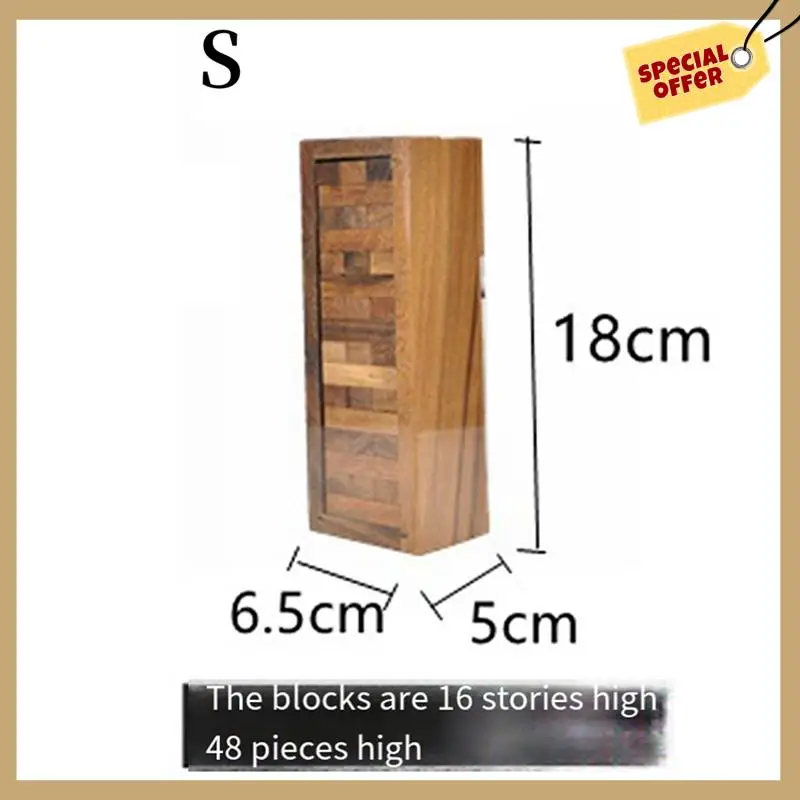 لعبة برج التراكم الخشبي - مثالية لألعاب الحفلات، ألعاب خارجية للبالغين والأسرة، ألعاب مكعبات التراص الكلاسيكية، متينة