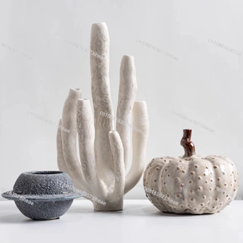Resin Seaweed Alien Figurines Morden Miniature Ornament Creativity Art Plant Table Top Items Interior Home Decoration Items