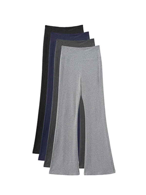 Grey Low Waist Bell Bottom Yoga Pants Women's Fitness Casual Trousers Spring Autumn New Style Slimming Small Size Sportswear