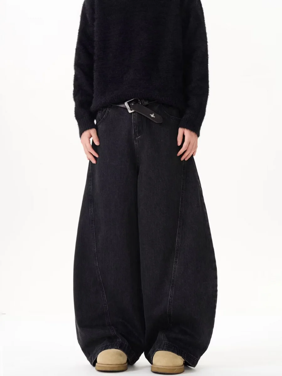 Retro American Wide Leg Knife Jeans Casual Loose Straight Loose Cool Couple Long Pants Spring Autumn Season Fashionable