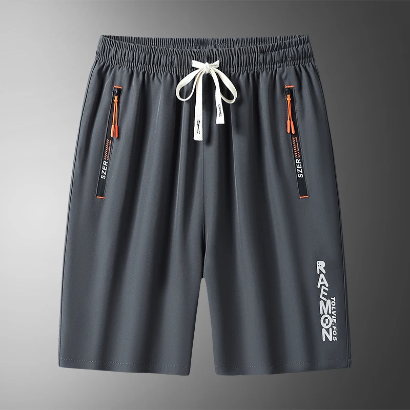 【 M-8XL 】 Large men's shorts, quick drying breathable five quarter pants, mid length pants, straight leg casual running sports p image 3
