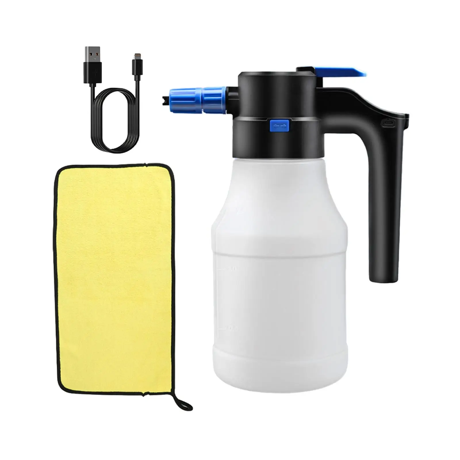 Electric Foam Sprayer with Cleaning Rag Portable Cordless Water Sprayer for