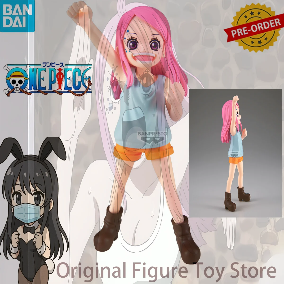 

100% Original Bandai BANPRESTO ONE PIECE Jewelry Bonney DXF GRANDLINE SERIES Children Ver Anime Figures Action Figure Model