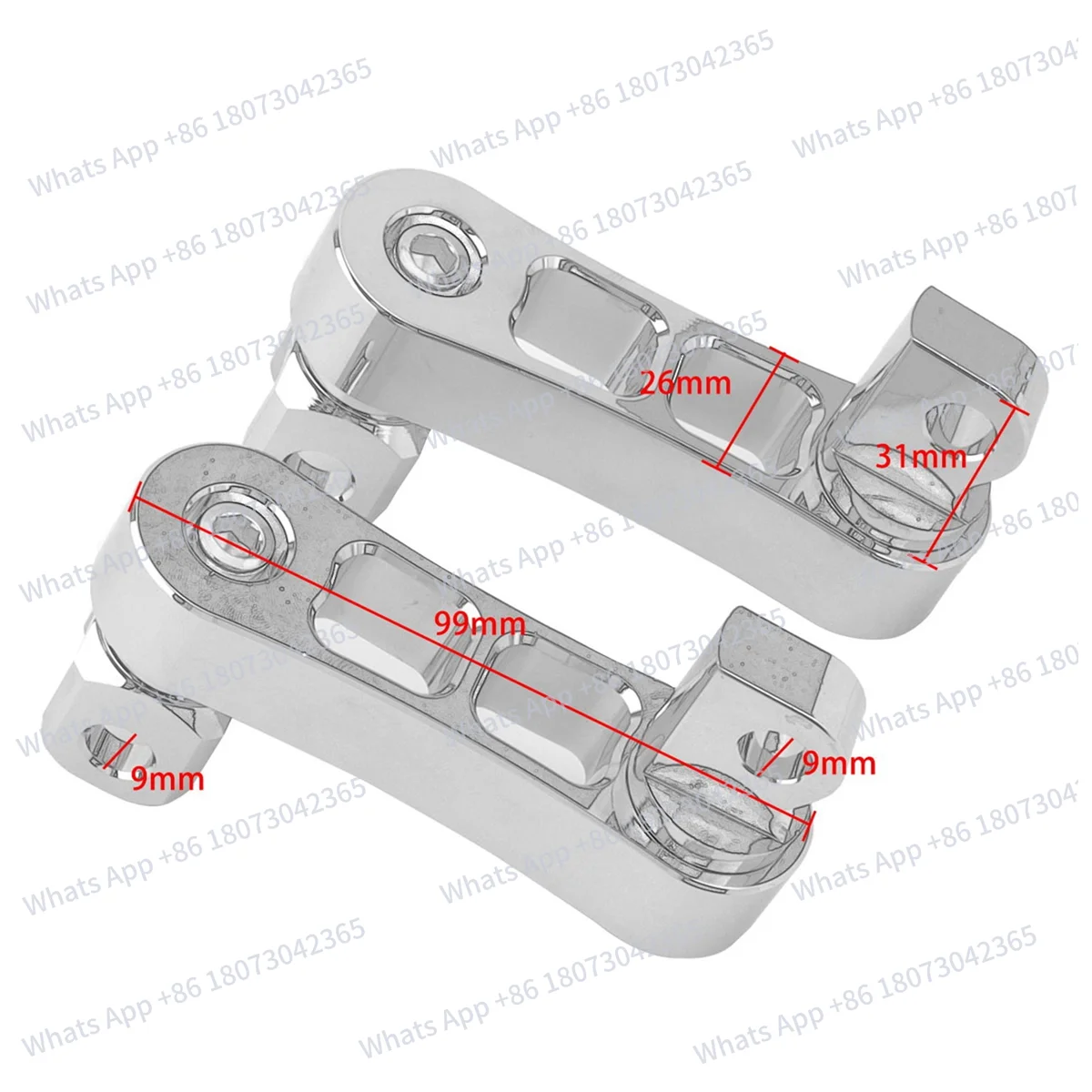 

Motorcycle Adjustable Passenger Footpegs Highway Pegs Male Mount Foot Peg Clamp Support Extensions Bracket for Harley B
