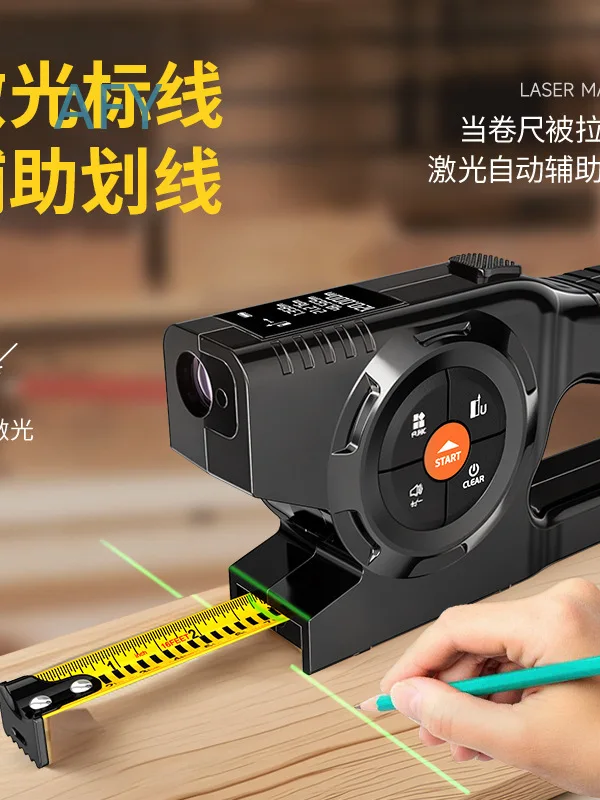 for Architectural Woodworking Digital Display Laser Rangefinder Laser Tape Measure 3 in 1 Electronic Measuring Ruler Charging