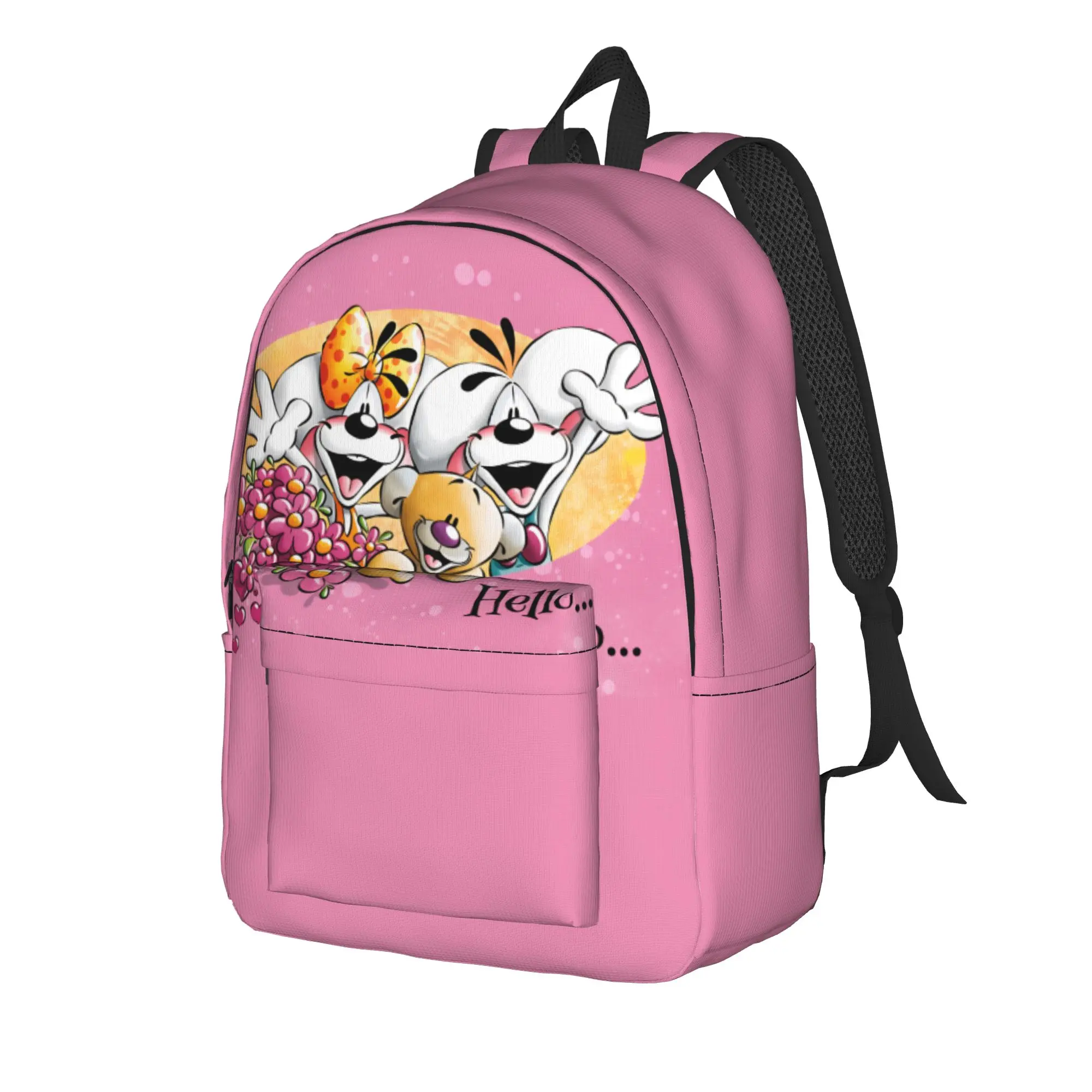 Comic Cartoons Diddl  Backpack  University Backpacks Female Novelty School Bags Custom Soft Rucksack