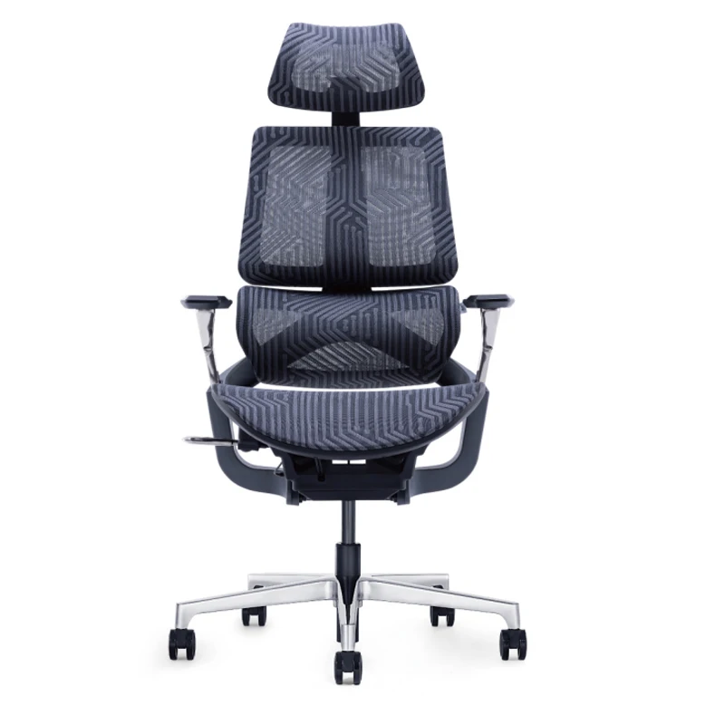Modern High-Back Swivel Ergonomic Chair with 6D Adjustable Armrests Headrest and Footrest Office Chair