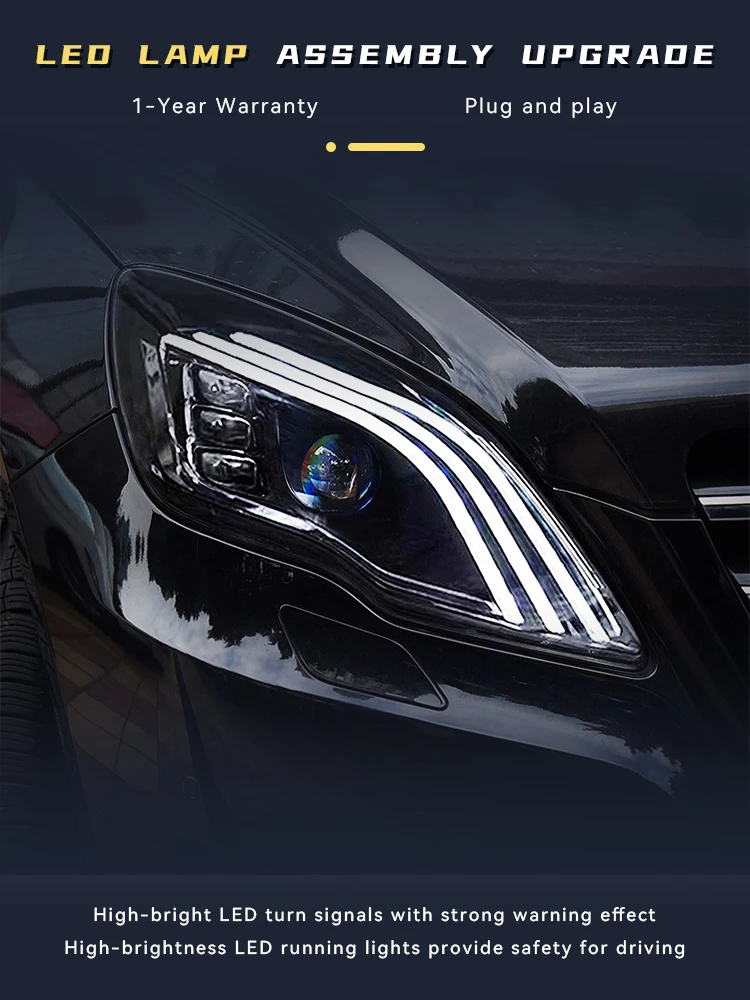 

Headlamp For Benz W251 2010-2017 Head Lights R300 R350 R400 R500 LED Upgrade Fashion Style Dynamic DRL Auto Tool Car Accessories