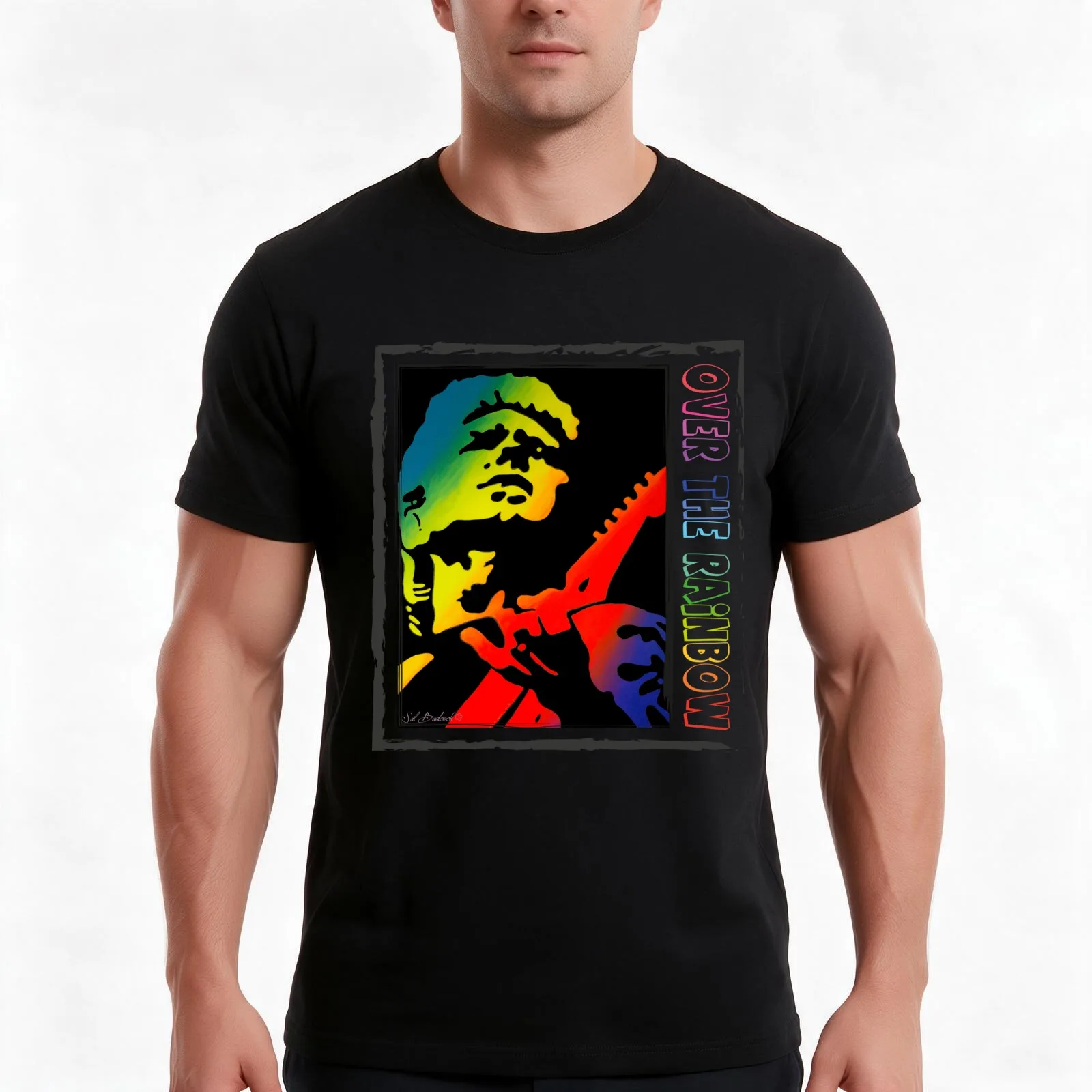Over The Rainbow - Billy Thorpe T-Shirt, Summer Casual Cotton Tee, Oversized Streetwear Tops, Vintage Graphic Print, 100% Cotton