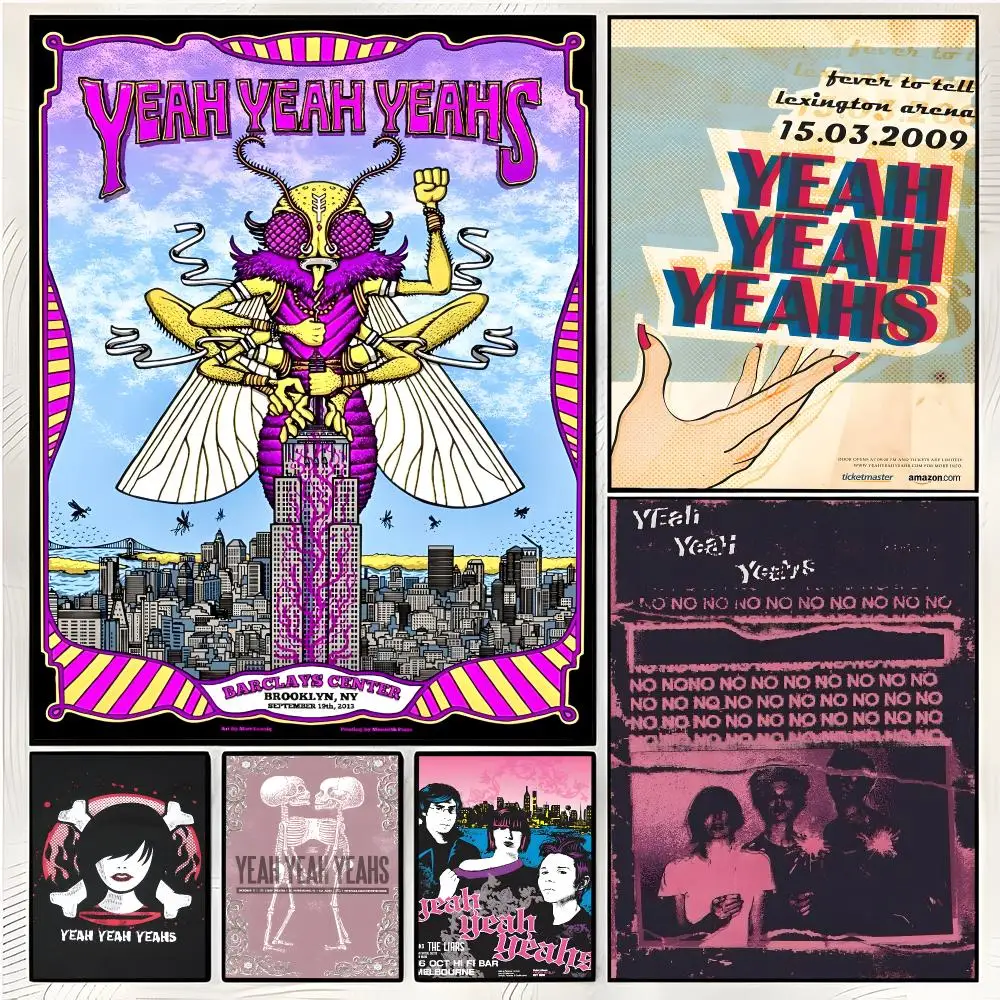 Band Rock Y-Yeah Yeah Yeahs Poster Superior Home Space  Indoor Decorative Art & Home Decor