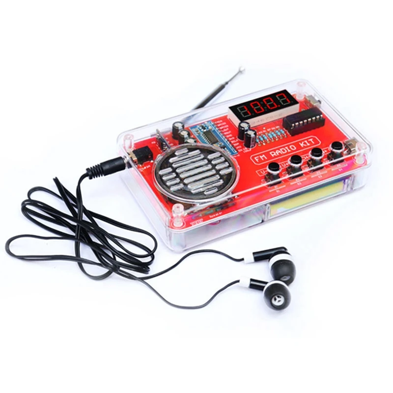 FM Radio DIY Kit Electronic Assembly Soldering Practice Kit 50-108 Mhz Receiver With LCD Display