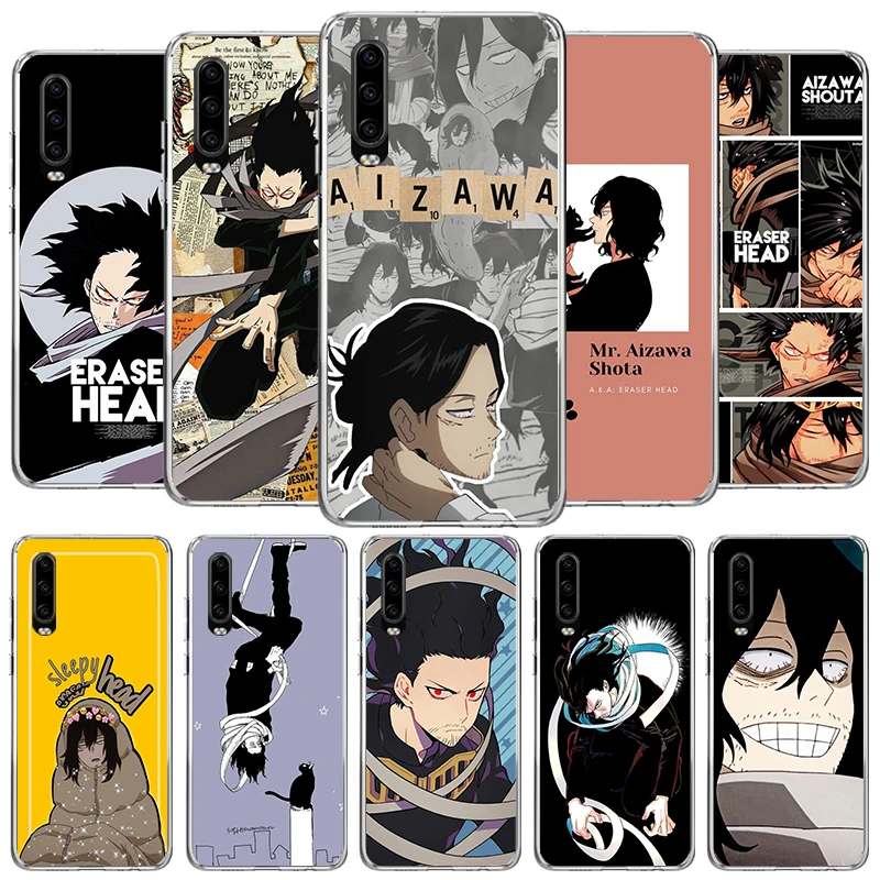 My Hero Aizawa Shouta Cover Phone Case For Huawei P40 P30 P20 P10 Lite Mate 20 10 Pro P Smart Z Y5 Y6 Y7 Y9S Soft Fundas Shell