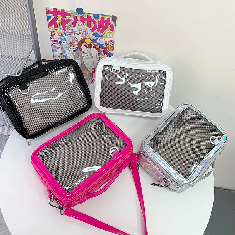 

New Design Japanese Y2K Girls Crossbody Ita Bag Pantent PU Leather Small Itabag Anime Square Shoulder Messenger Purse Pin Bag