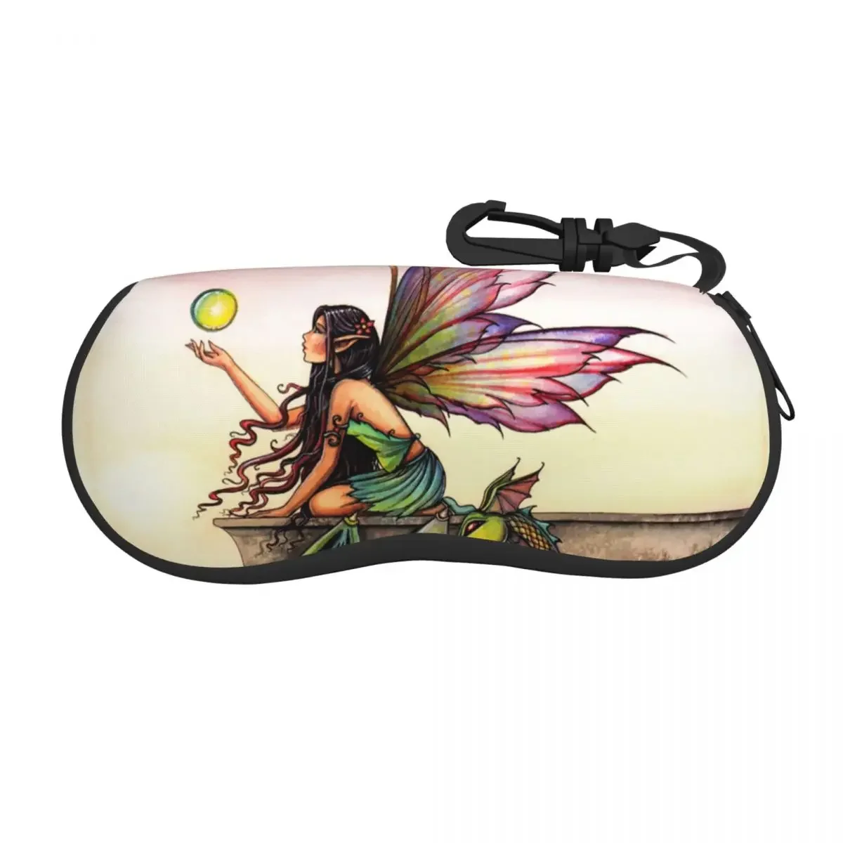 Dragons Orbs Fairy And Dragon Art By Molly Harrison Eyeglass Glasses Case Men Women Soft Sunglasses Protective Box