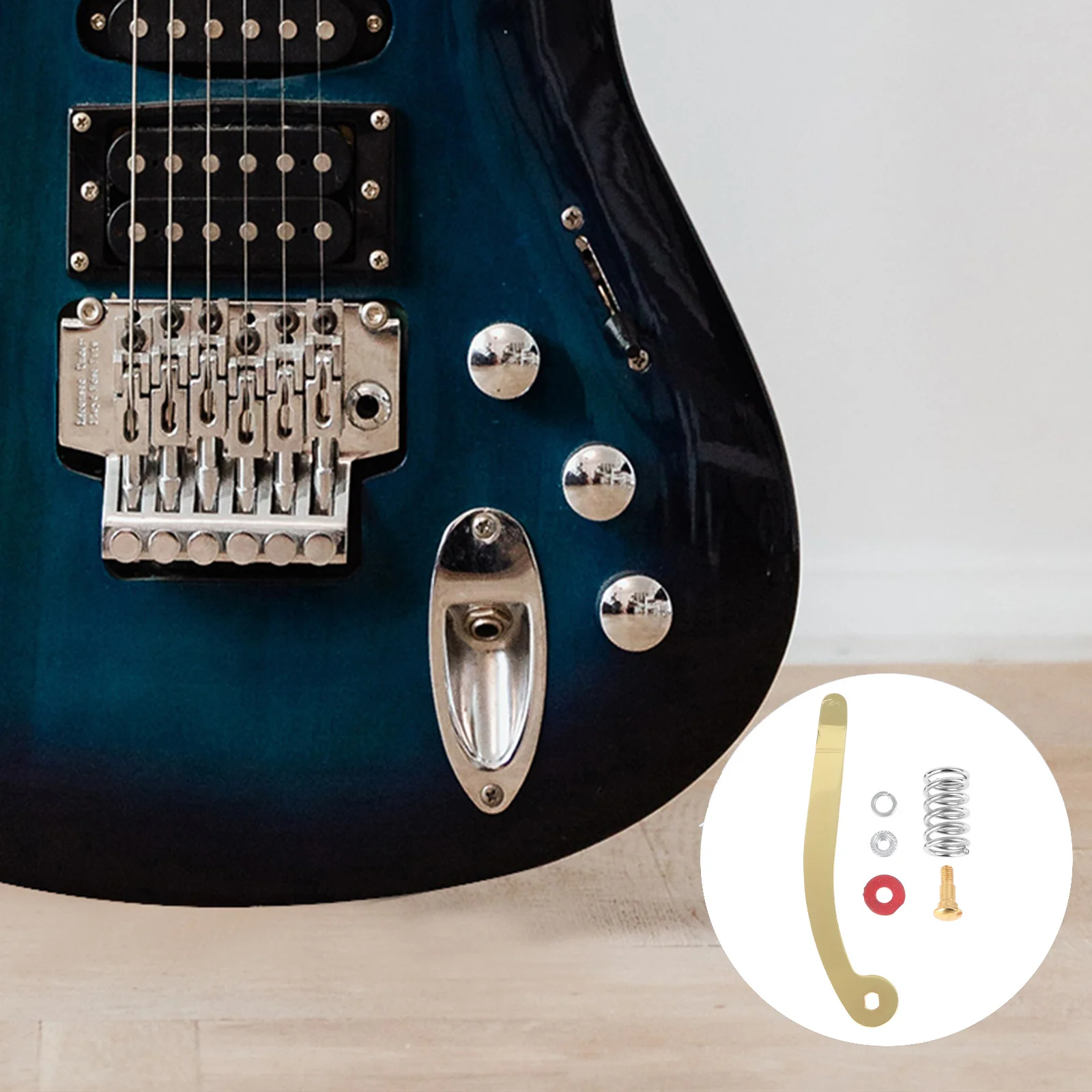 

Electric Guitar Whammy Bar Golden Vibrato Tailpiece Strong Alloy Build Replacement for Damaged Parts Includes Spring Screw Pad