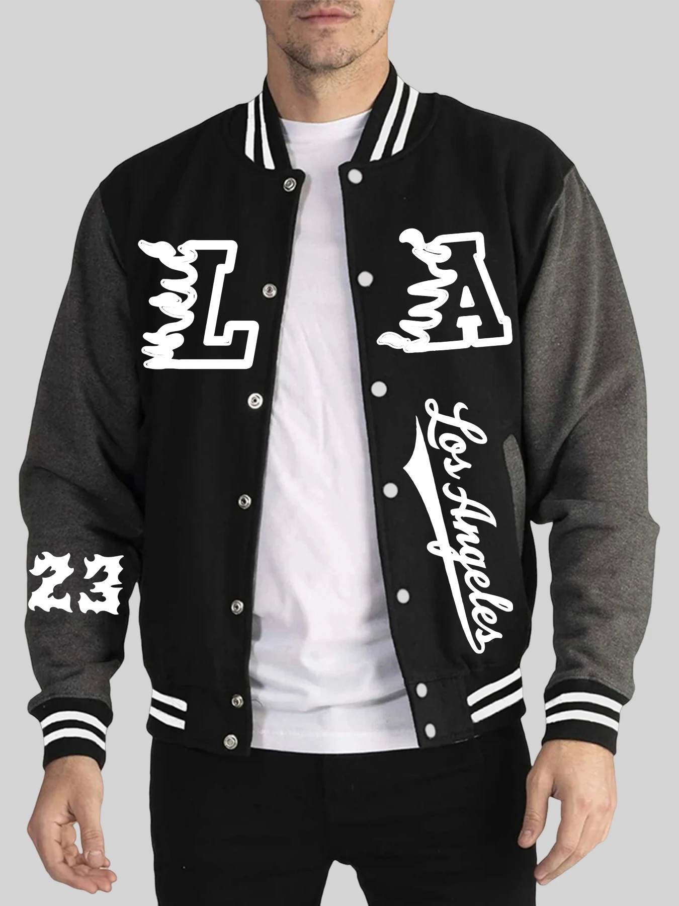 

Спортивная одежда унисекс с принтом Art Letter L, A и 23, осенне-зимняя куртка, базовые удобные топы, повседневная бейсбольная форма большого размера