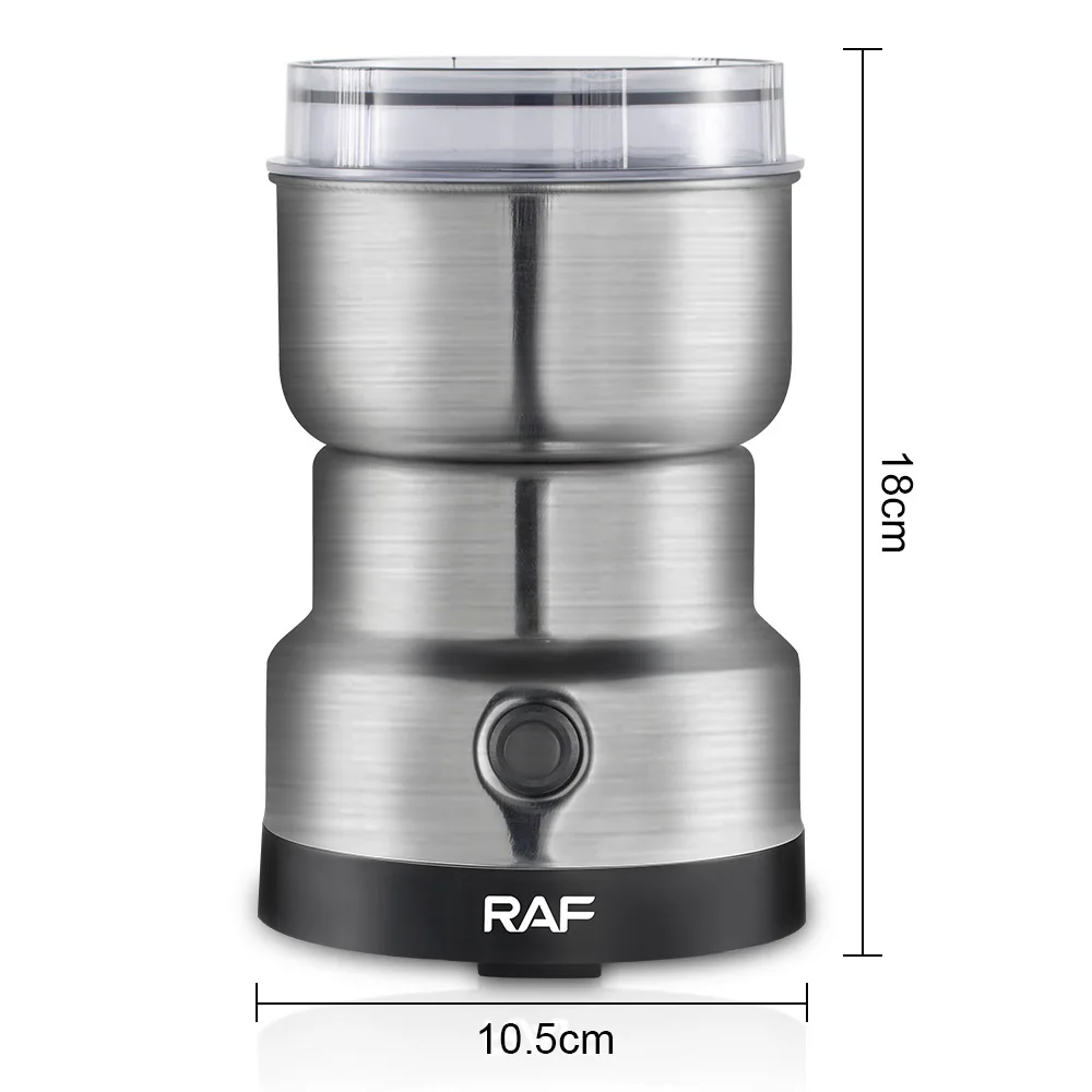 Visual Stainless Steel Coffee Bean Grinder 110V 220V Household Portable Grinding Cup Grain Spice Multi-function Grinder