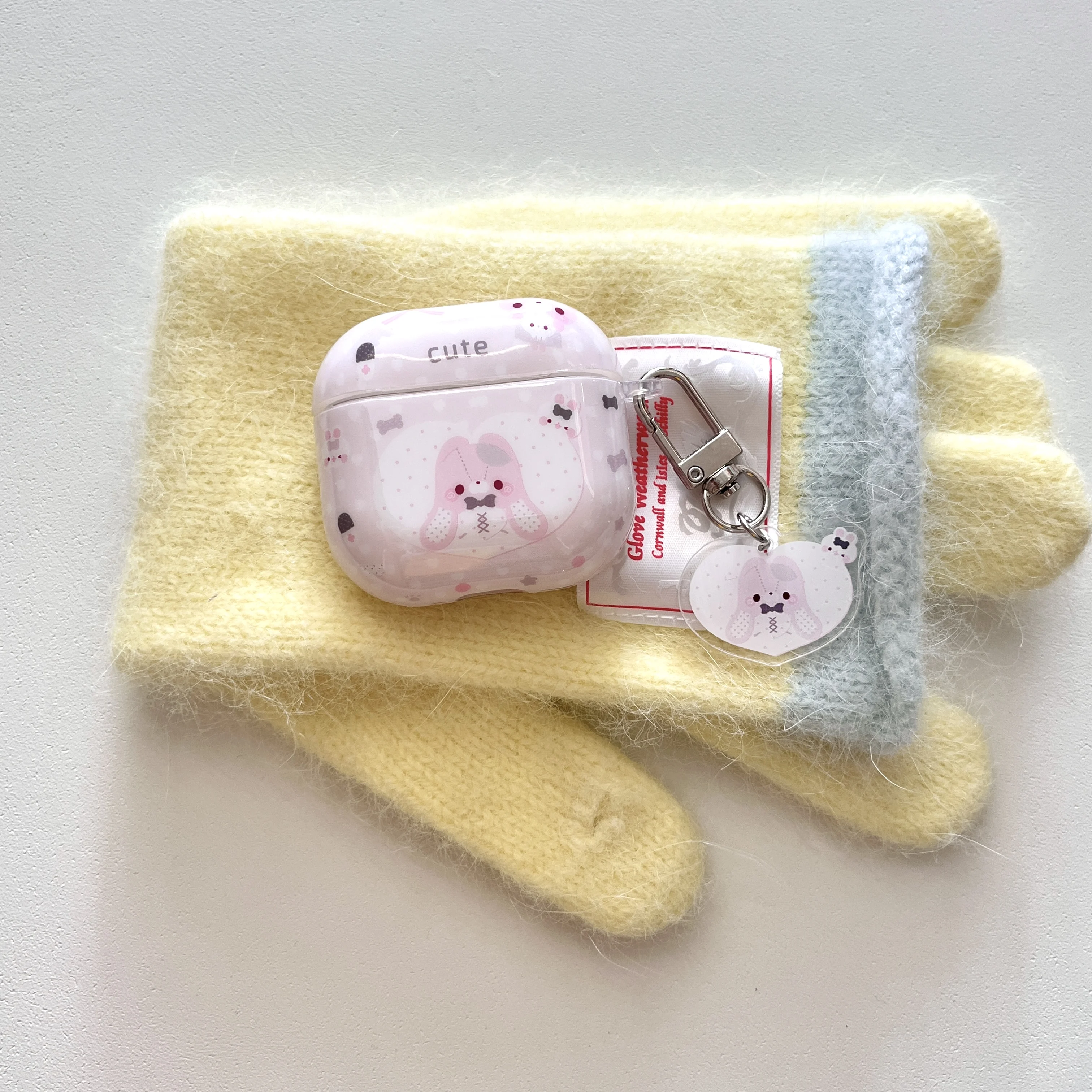 

For Airpods 4 Ins 3D Kawaii Lopunny TPU Cartoon Bluetooth Earphone Case With Hangover For Apple Airpods Pro 2 Airpods 2 3 1