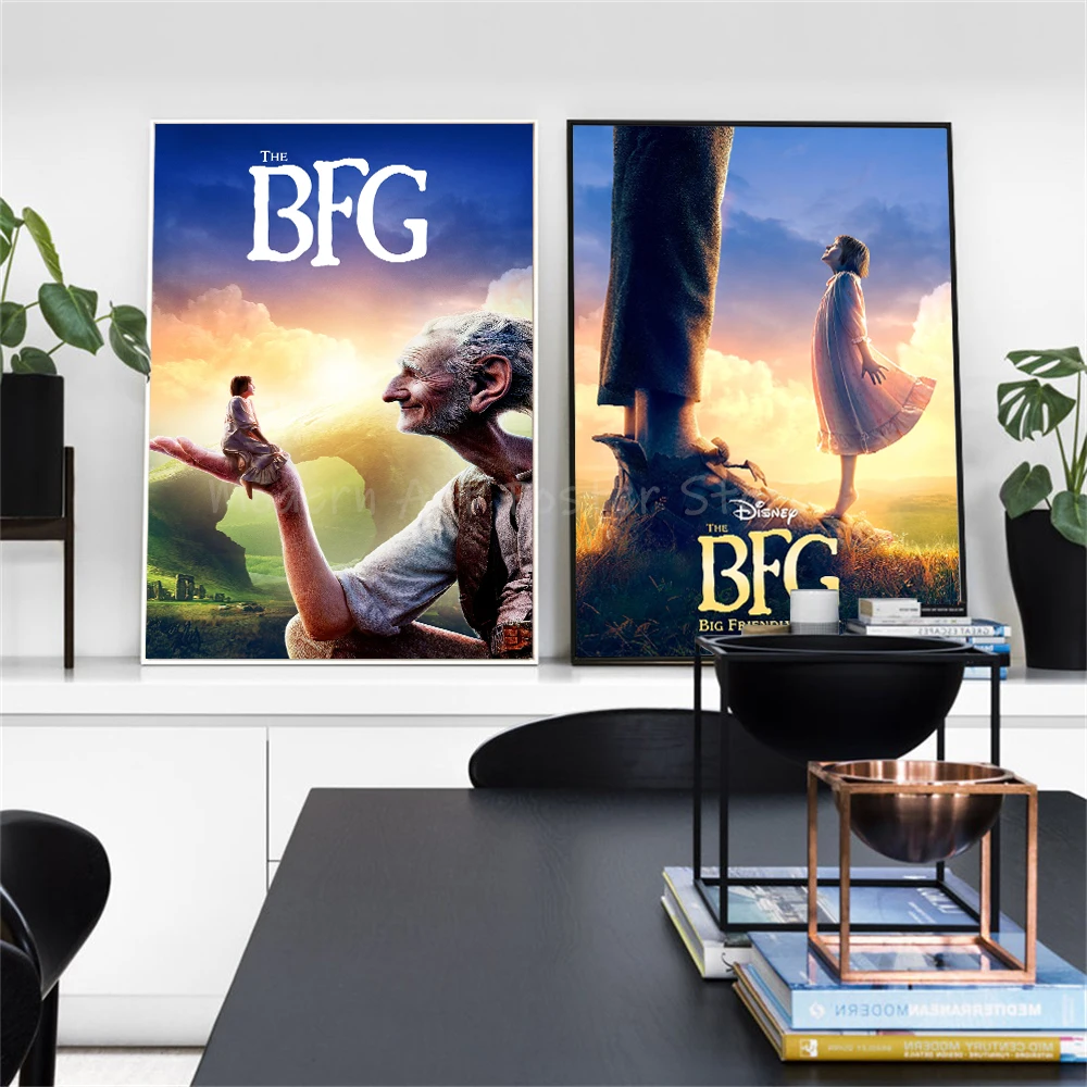 Disney Classic Movie The BFG Art Poster Cartoon Movie Canvas Wall Art Painting Prints Kids Room Nursery Interior Home Decor Gift