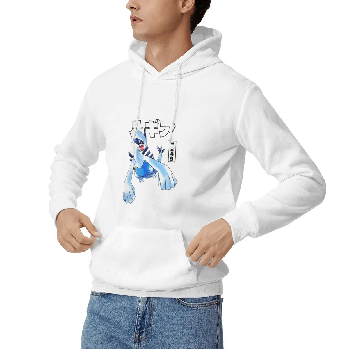 Lugia ريترو تصميم هوديس الرجال النساء بلوزة كاجوال بلوزات Harajuku ملابس طويلة الأكمام الخريف الشتاء