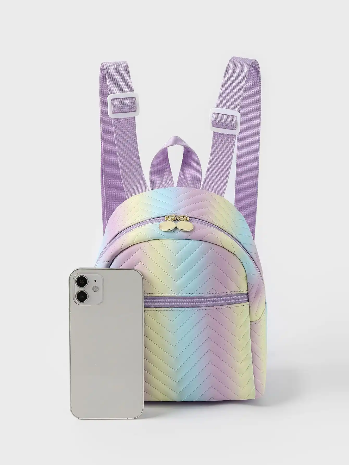 Kids Ombre Chevron Embossed Classic Backpack For Girls