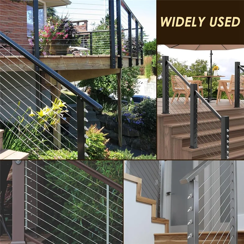 ABCA-Invisible-Cable Railing Hardware 15 Pcs 1/4Inch ID Stainless Steel 30 Degree Angle Beveled Washer Set