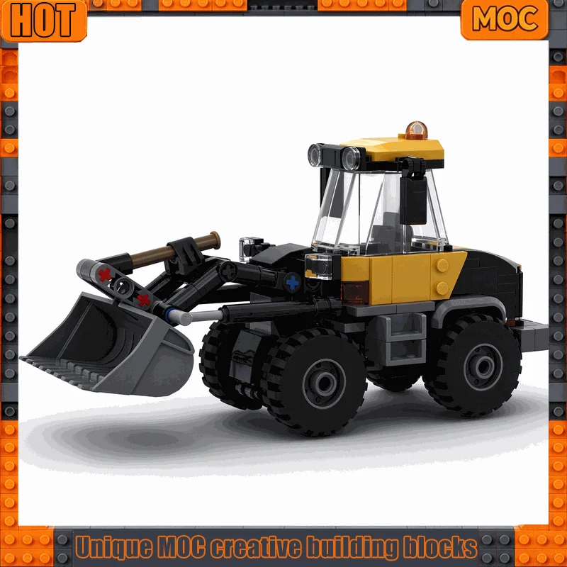 220Parts City Wheel Loader Construction Vehicle Model Custom Building Blocks Engineering Truck DIY Assembly Toy Gift For Child