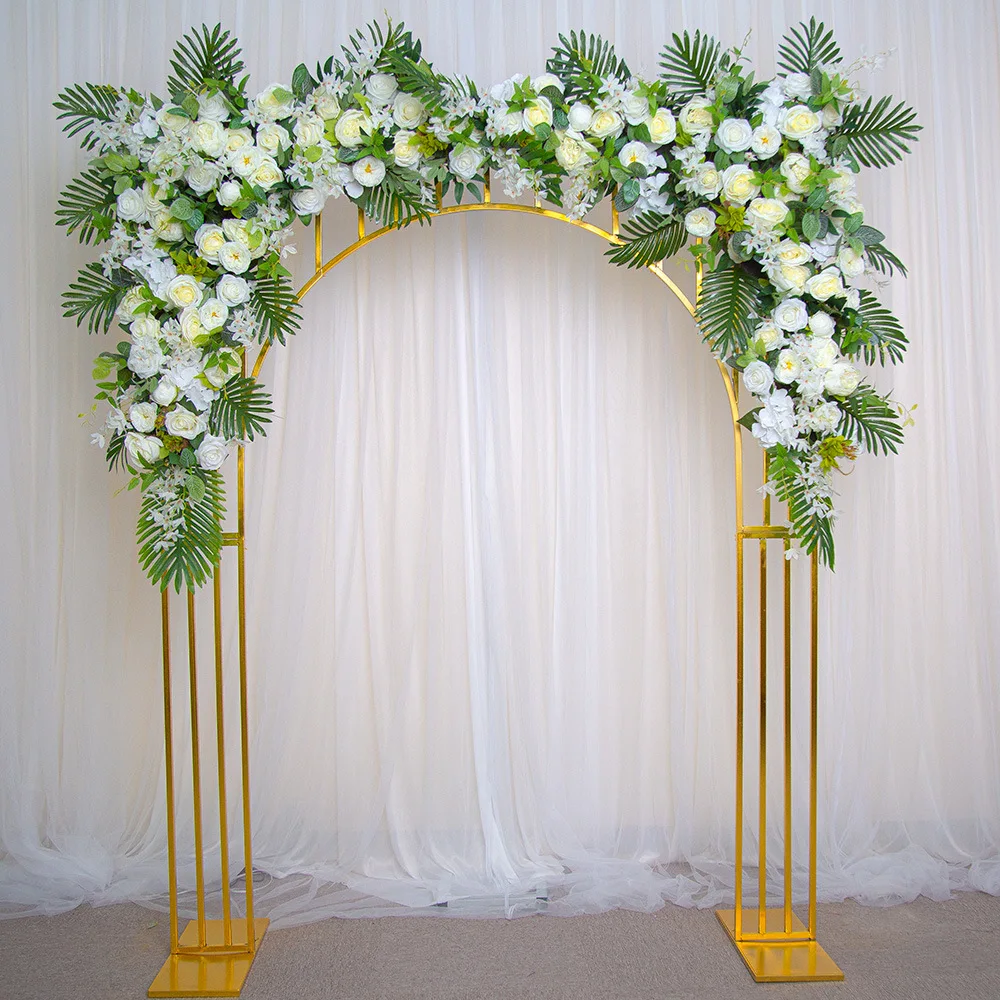 3PCS Metal Wedding flower Arch Frame Circle gold Wedding Props Stage Background Wreath Backdrop Round square Arch wedding decora