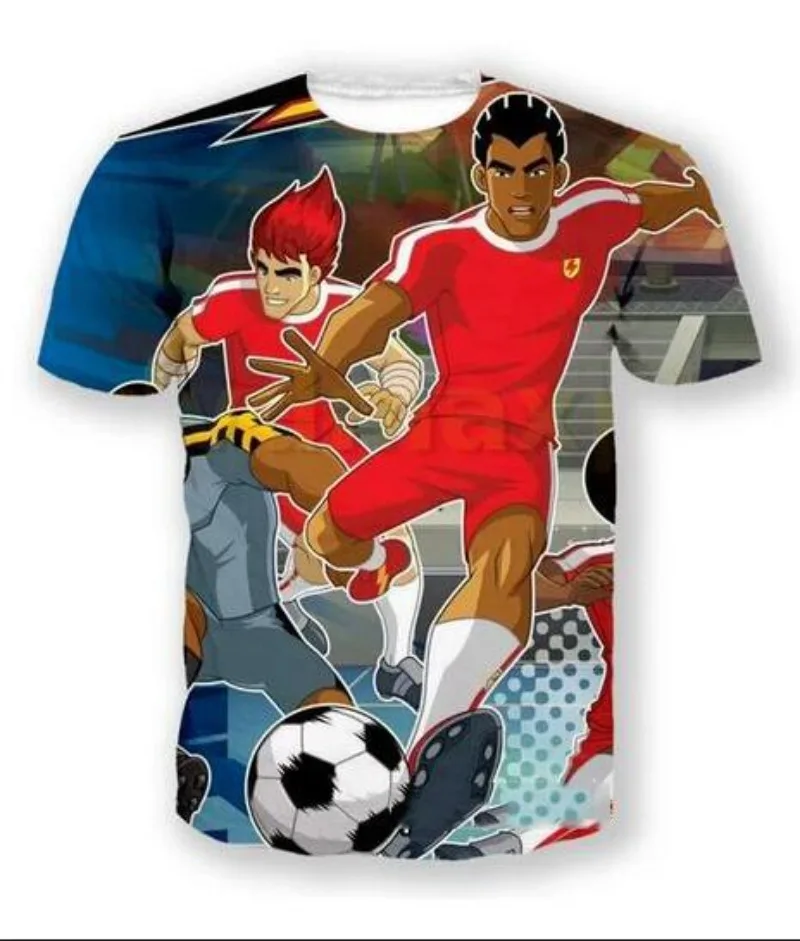 New Men/Women Supa Strikas 3D Print Short Sleeve T-Shirt Fashion T Shirt Sport Hip Hop Summer Tops T023