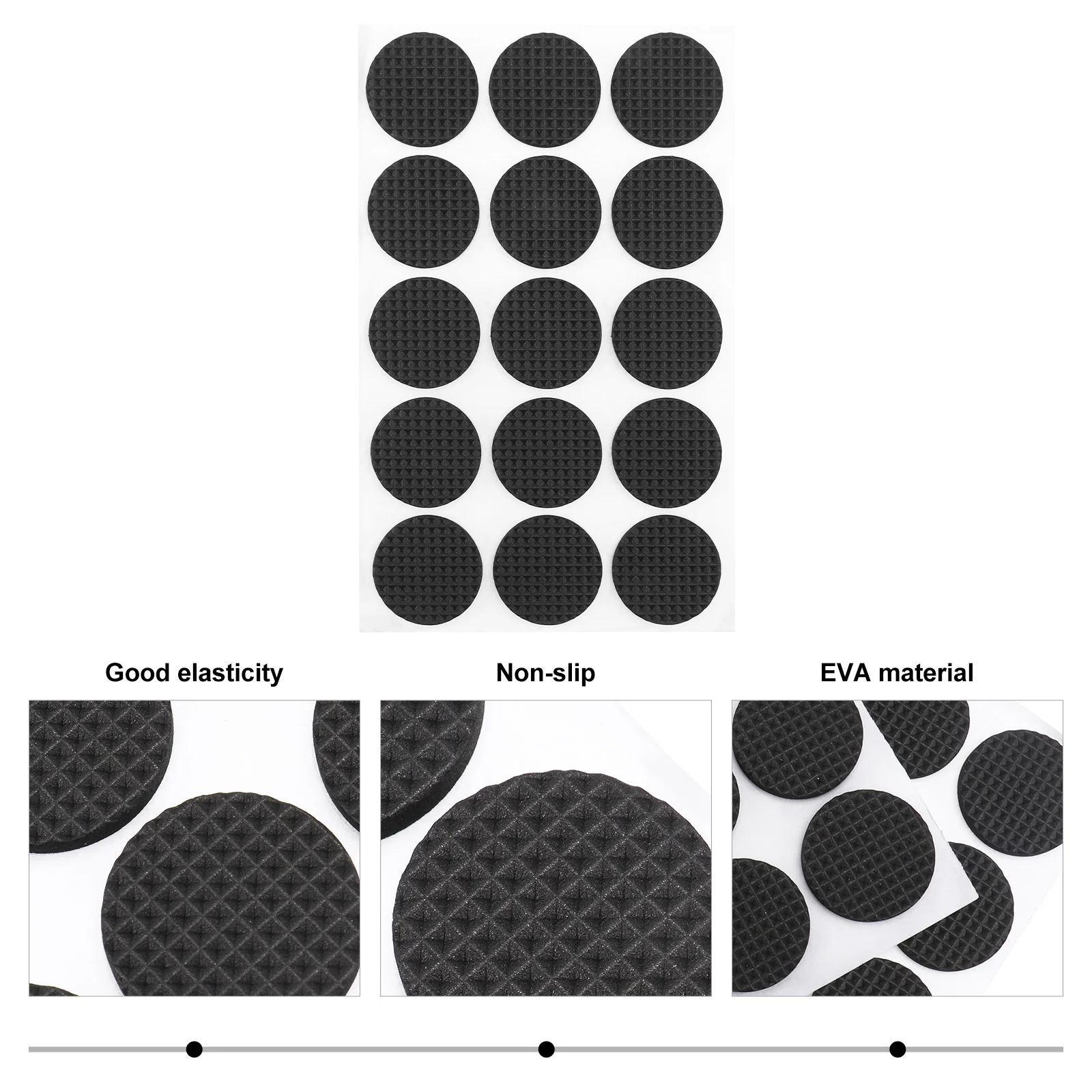 

1Set Chair Floor Protector Stool Feet Mat Black Anti-Skid Cushion Protects Furniture Floor Damage Chair Leg Cover