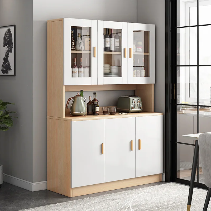 

Household dust-proof wine cabinet, dining room, side cabinet, high cabinet integrated against the wall, kitchen cabinet, wall