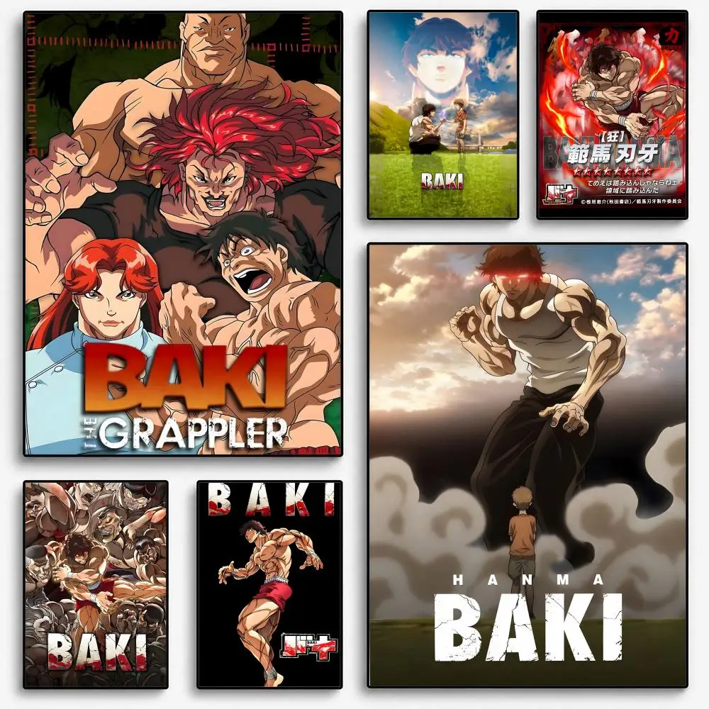 Japanese Anime Baki the Grappler Poster Room Home Decoration Interior Wall Art Printing Garage Posters Gift
