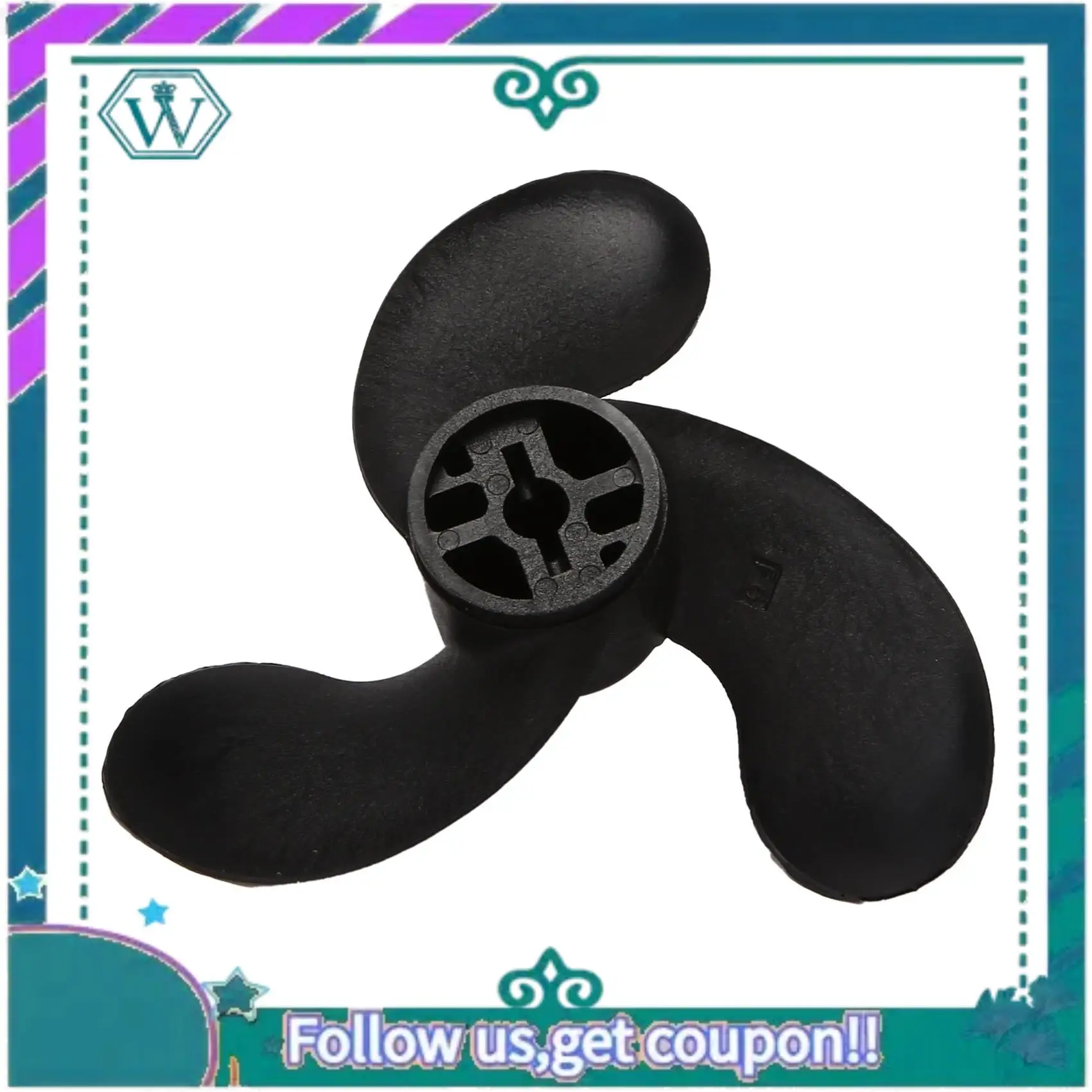 AA92-3 Black Leaves Marine Outboard Propeller For Mercury/Nissan/Tohatsu 3.5/2.5HP 47.05Mm(Diameter) X 78.05Mm(Pitch)