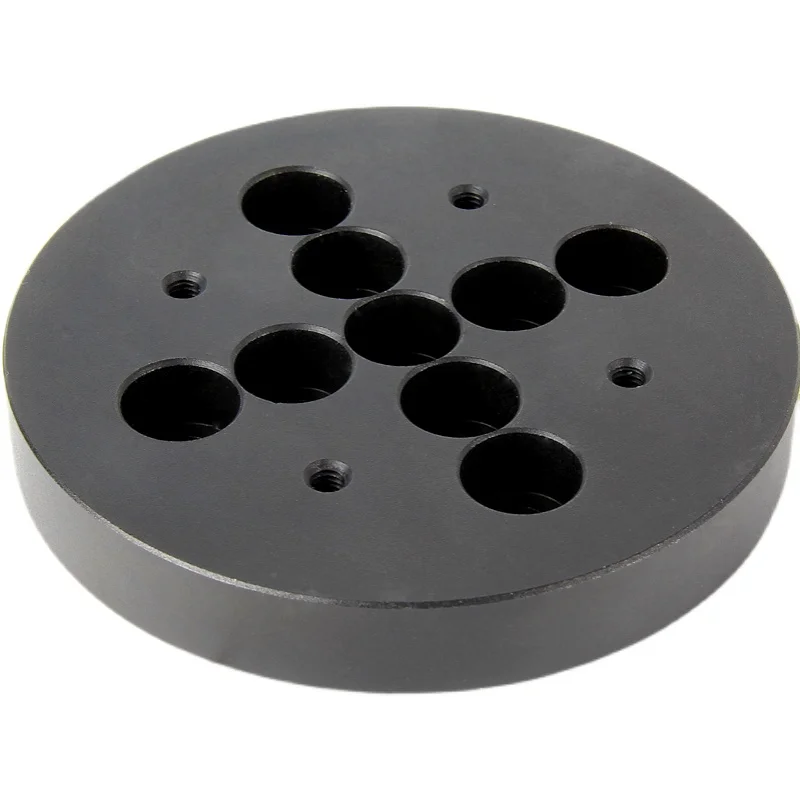 Circular Adapter Board, Rotating Table Installation, Fixed Bottom Plate, Aluminum Alloy Oxidized Black Base Assembly, Universal